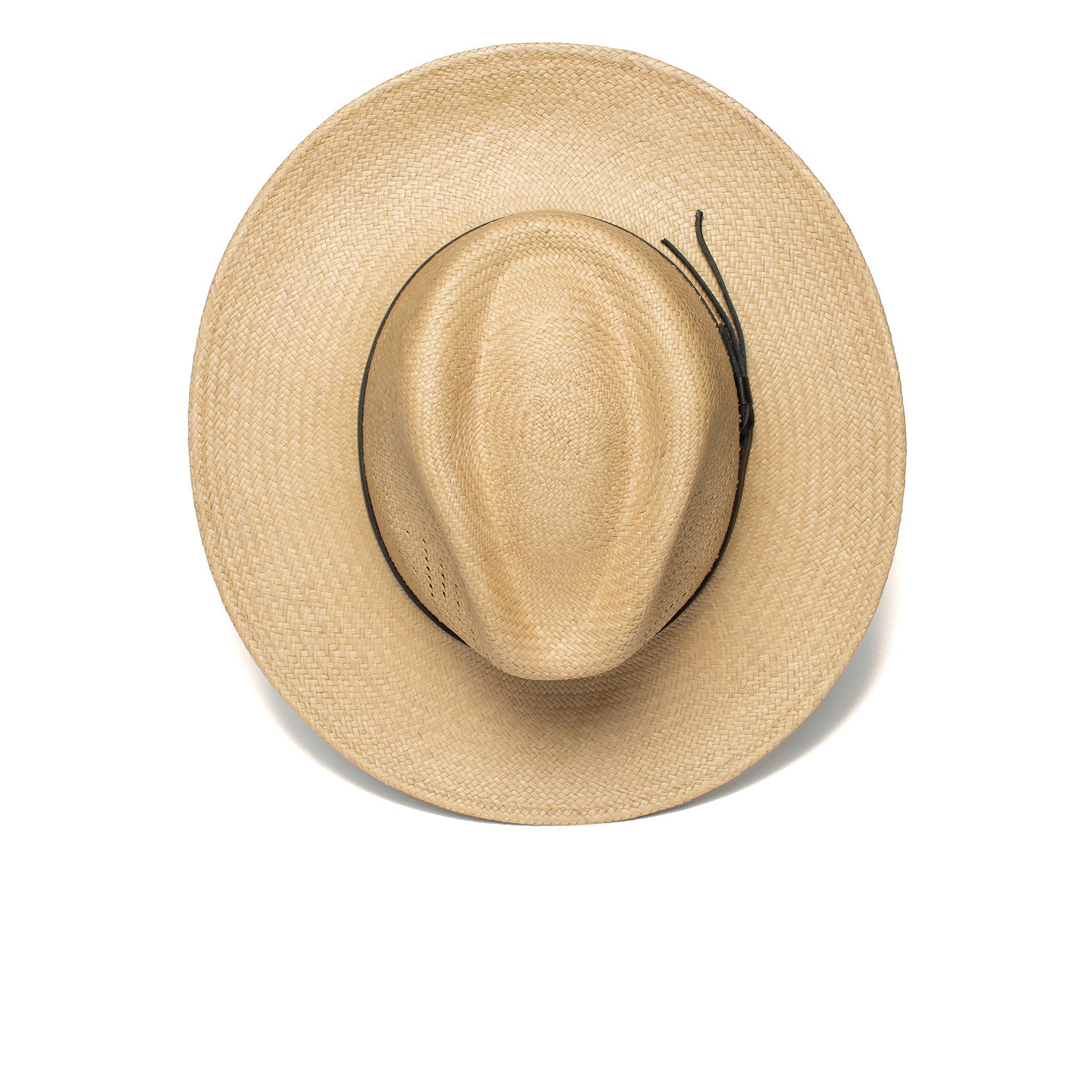 Summer Straw Fedora Hat for Men - Black, 100% Toquilla, Upf-50 Sun Protection, view 8