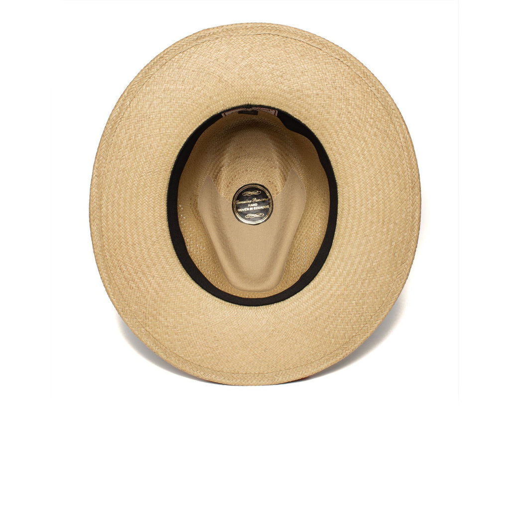 Summer Straw Fedora Hat for Men - Black, 100% Toquilla, Upf-50 Sun Protection, view 9