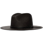 Summer Straw Fedora Hat for Men - Black, 100% Toquilla, Upf-50 Sun Protection