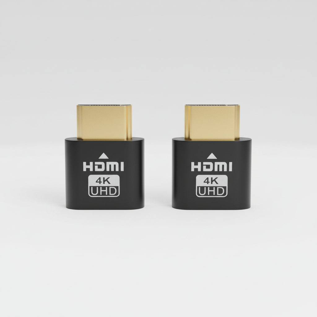 HDMI Virtual Display Adapter, 4K 3840 × 2160, Black or Silver