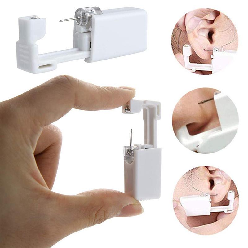 Self-Piercing Kit for Ears or Nose - Stainless Steel, 4 mm, White, view 4