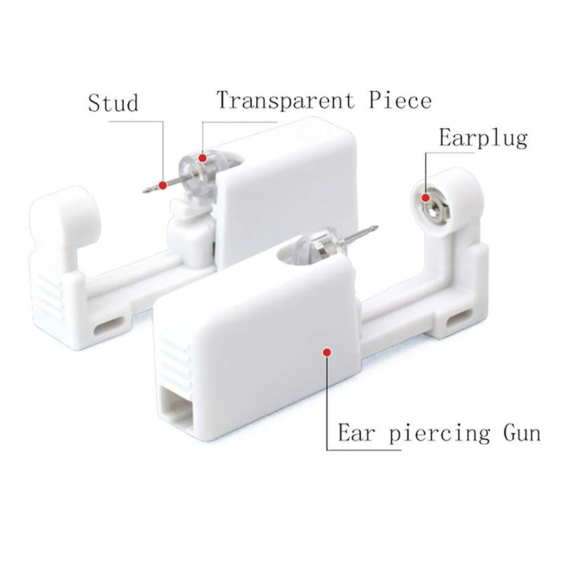 Self-Piercing Kit for Ears or Nose - Stainless Steel, 4 mm, White, view 5