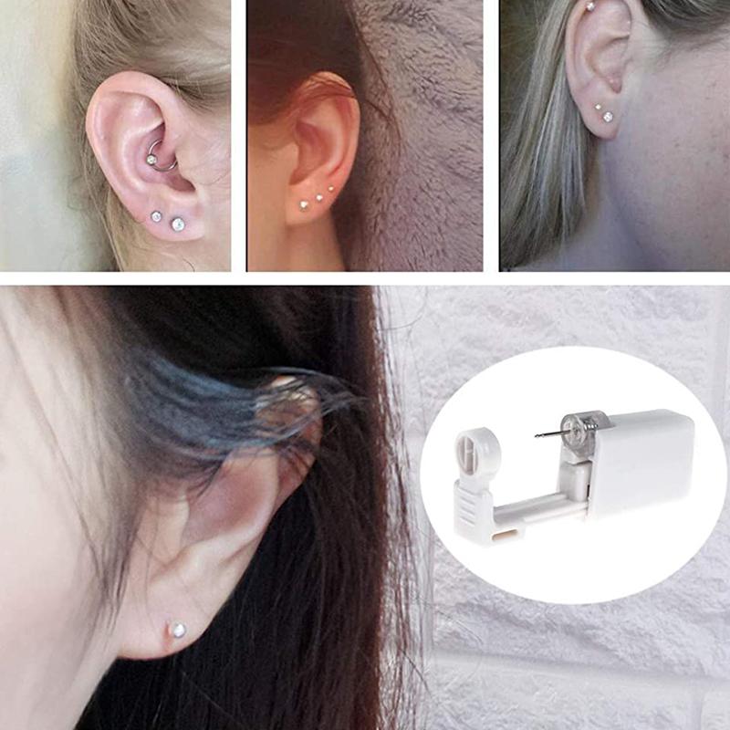 Self-Piercing Kit for Ears or Nose - Stainless Steel, 4 mm, White, view 6