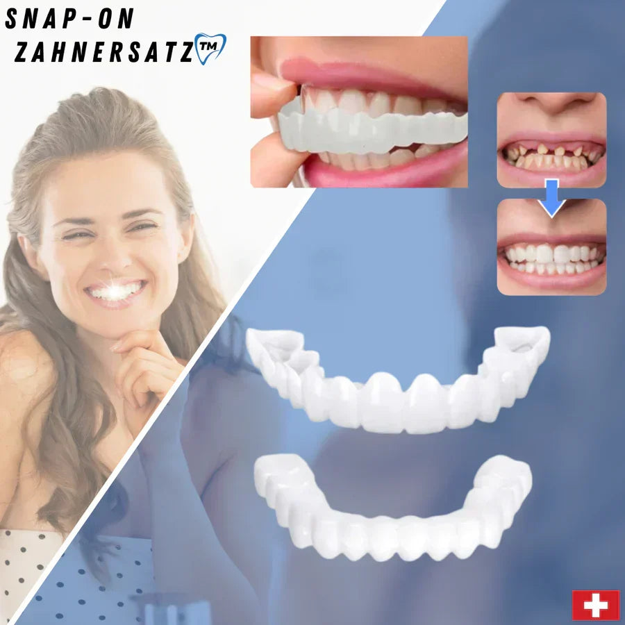 Snap-On Dental Restoration Veneers - Durable Plastic, Stain Resistant, Reusable