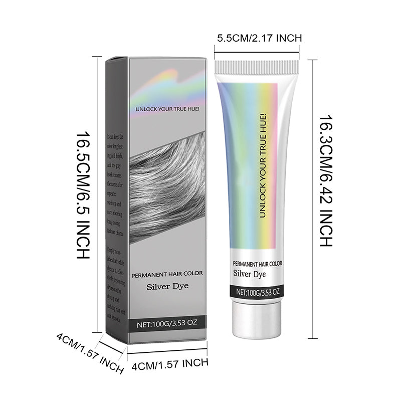 2-in-1 Natural Essence Extract Silver Hair Dye - 100g, for All Hair Types, view 14