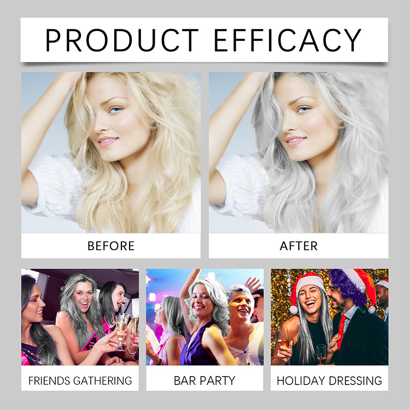 2-in-1 Natural Essence Extract Silver Hair Dye - 100g, for All Hair Types, view 3