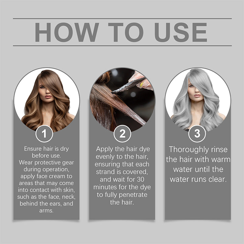 2-in-1 Natural Essence Extract Silver Hair Dye - 100g, for All Hair Types, view 5