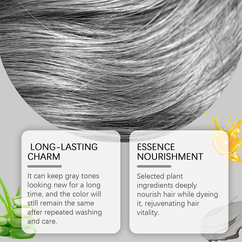 2-in-1 Natural Essence Extract Silver Hair Dye - 100g, for All Hair Types, view 6
