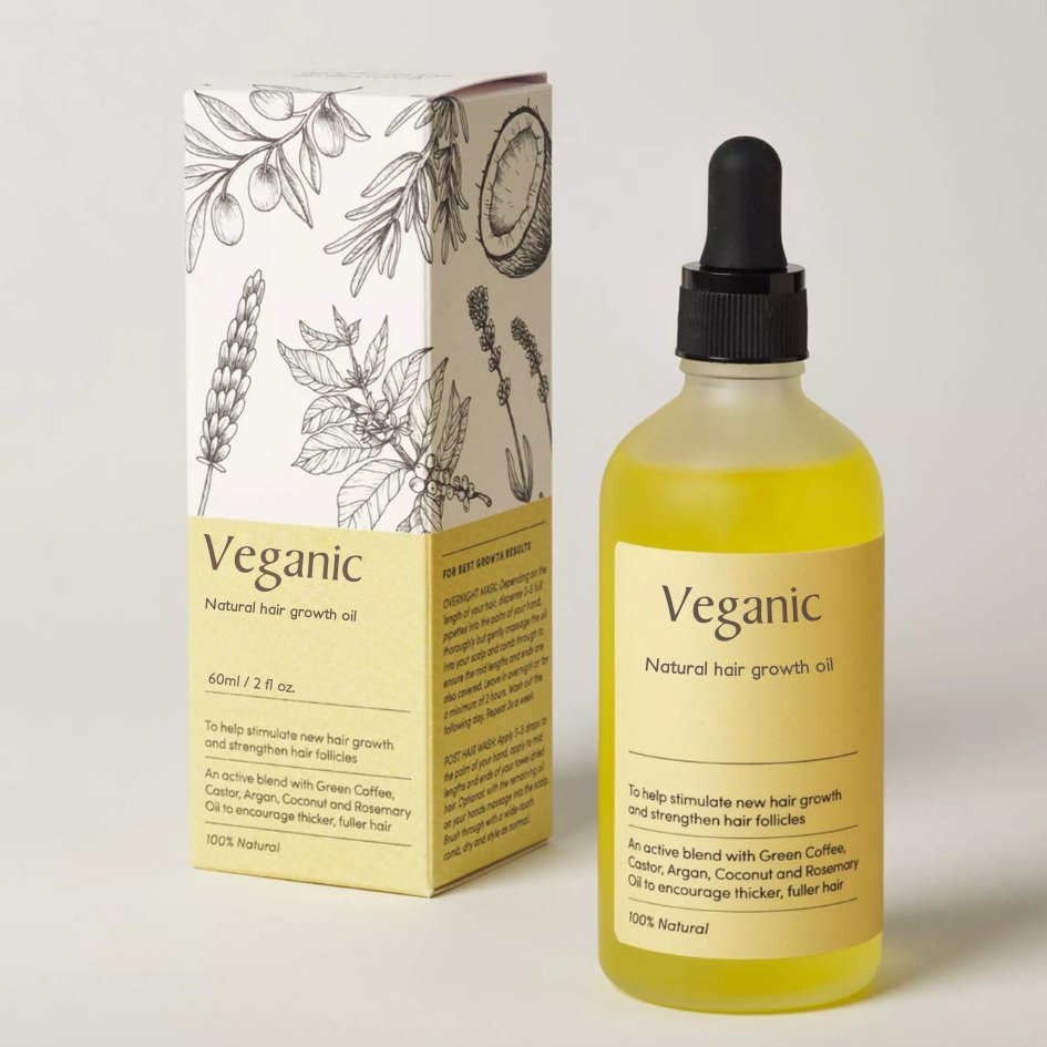Hair Growth Oil - Organic Nourishing Blend, Supports Fullness