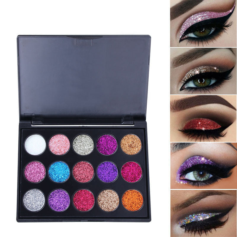 Glitter Eyeshadow Palette - 30 Holographic Shades, 3.9x3.0 Inches, view 2