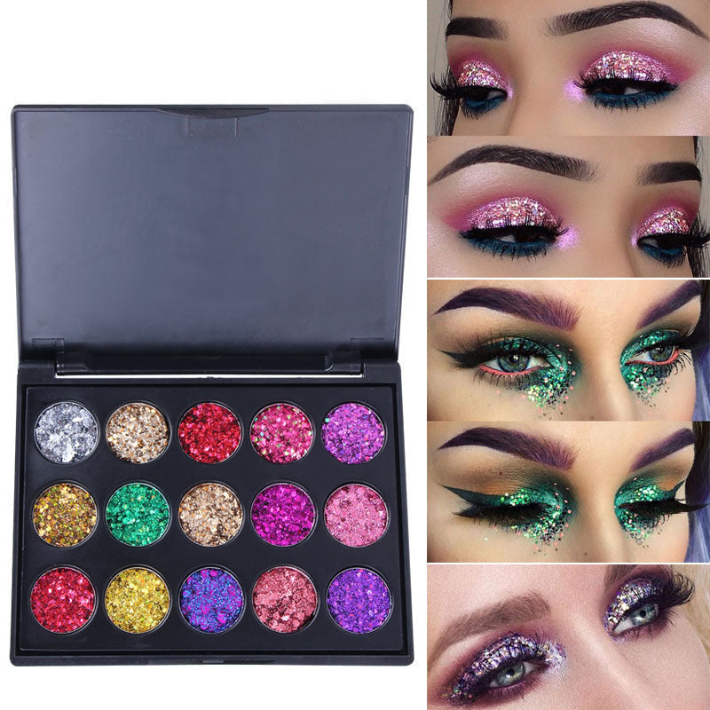 Glitter Eyeshadow Palette - 30 Holographic Shades, 3.9x3.0 Inches, view 3