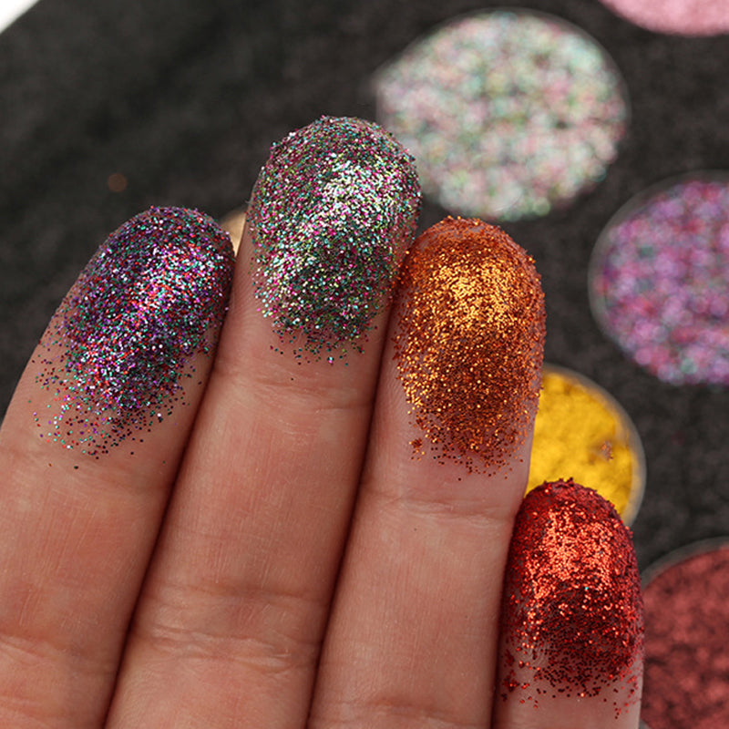 Glitter Eyeshadow Palette - 30 Holographic Shades, 3.9x3.0 Inches, view 5