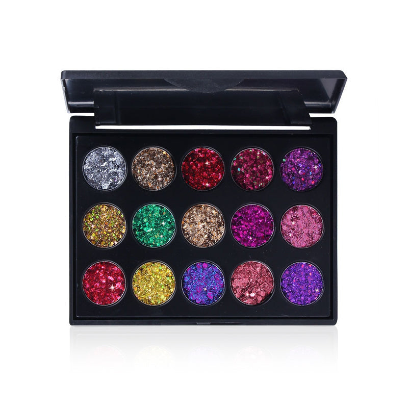 Glitter Eyeshadow Palette - 30 Holographic Shades, 3.9x3.0 Inches
