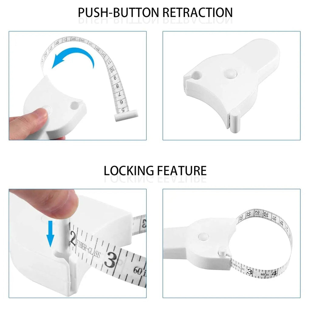 Precision Body Measuring Tape for Fitness Tracking - 150 cm, Flexible Fibreglass, view 5