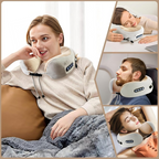Heated Neck Massage Pillow with Memory Foam - Velvet, USB Rechargeable, view 2