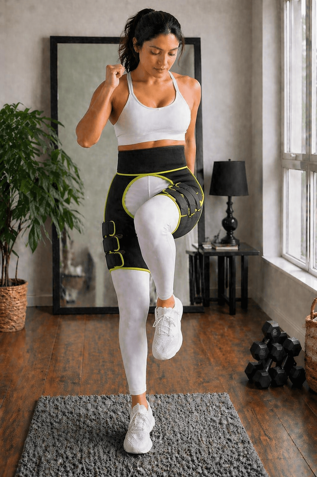 Hip and Thigh Support Band for Pain Relief - Adjustable, One Size Fits All, view 3