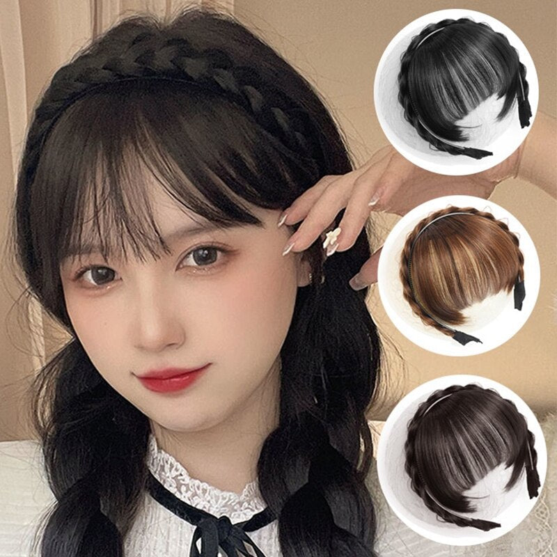Hair Extension Headband - Synthetic Hair, Plastic Closure, 1-1.8cm Width, view 2