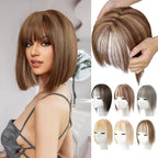 Natural Hairpiece with Bangs for Women - High-Temperature Fibre, 30 cm, view 10