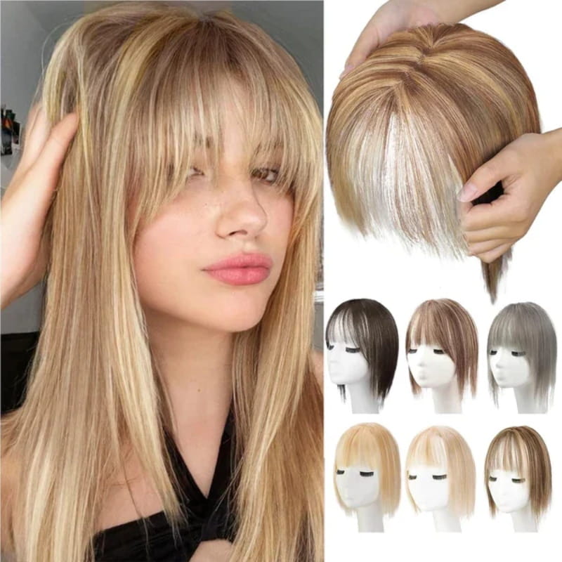 Natural Hairpiece with Bangs for Women - High-Temperature Fibre, 30 cm, view 11