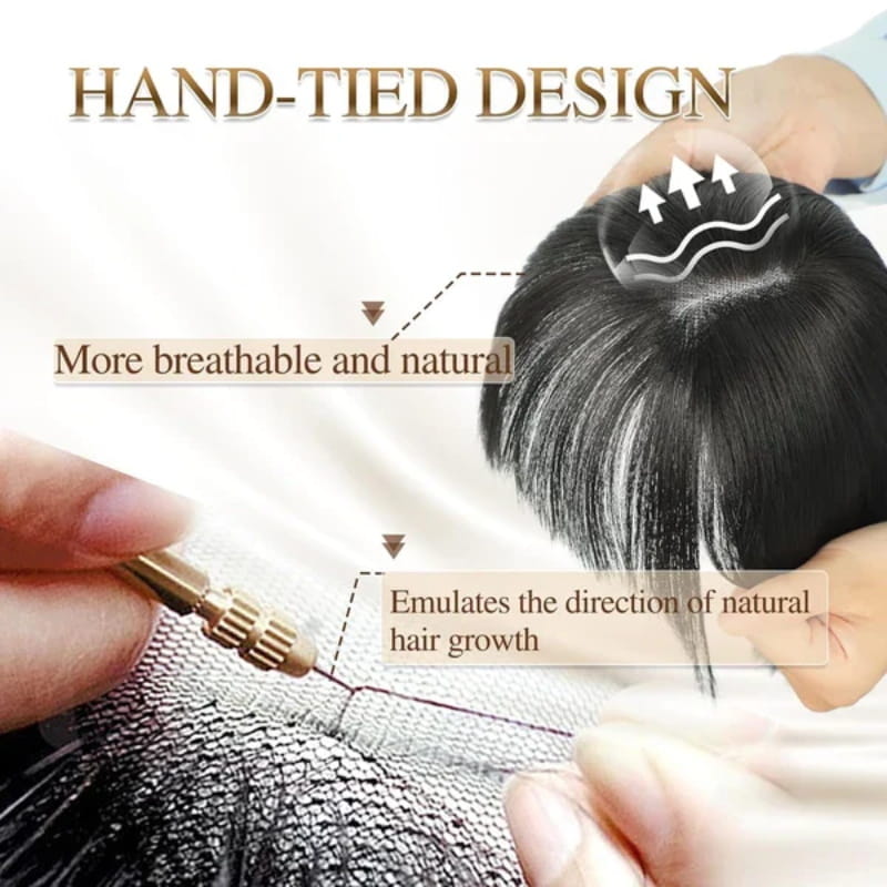 Natural Hairpiece with Bangs for Women - High-Temperature Fibre, 30 cm, view 14