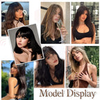 Natural Hairpiece with Bangs for Women - High-Temperature Fibre, 30 cm, view 17