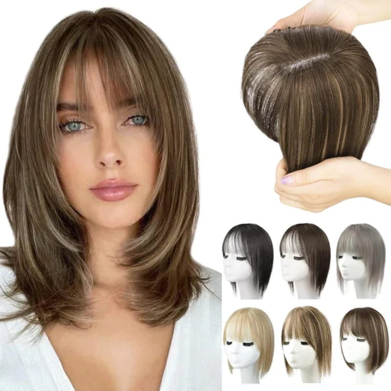 Natural Hairpiece with Bangs for Women - High-Temperature Fibre, 30 cm, view 18