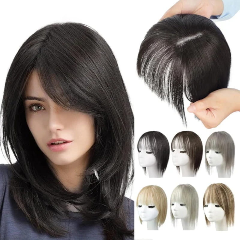 Natural Hairpiece with Bangs for Women - High-Temperature Fibre, 30 cm, view 2