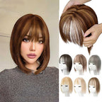 Natural Hairpiece with Bangs for Women - High-Temperature Fibre, 30 cm, view 6