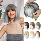 Natural Hairpiece with Bangs for Women - High-Temperature Fibre, 30 cm, view 7