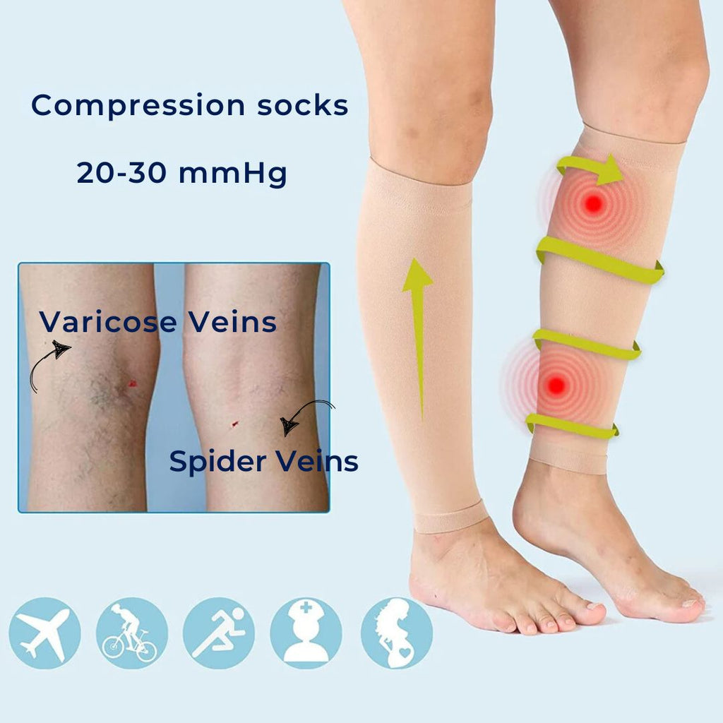 Calf Compression Support Socks - Soft Highly Elastic, Muscle Recovery, view 8