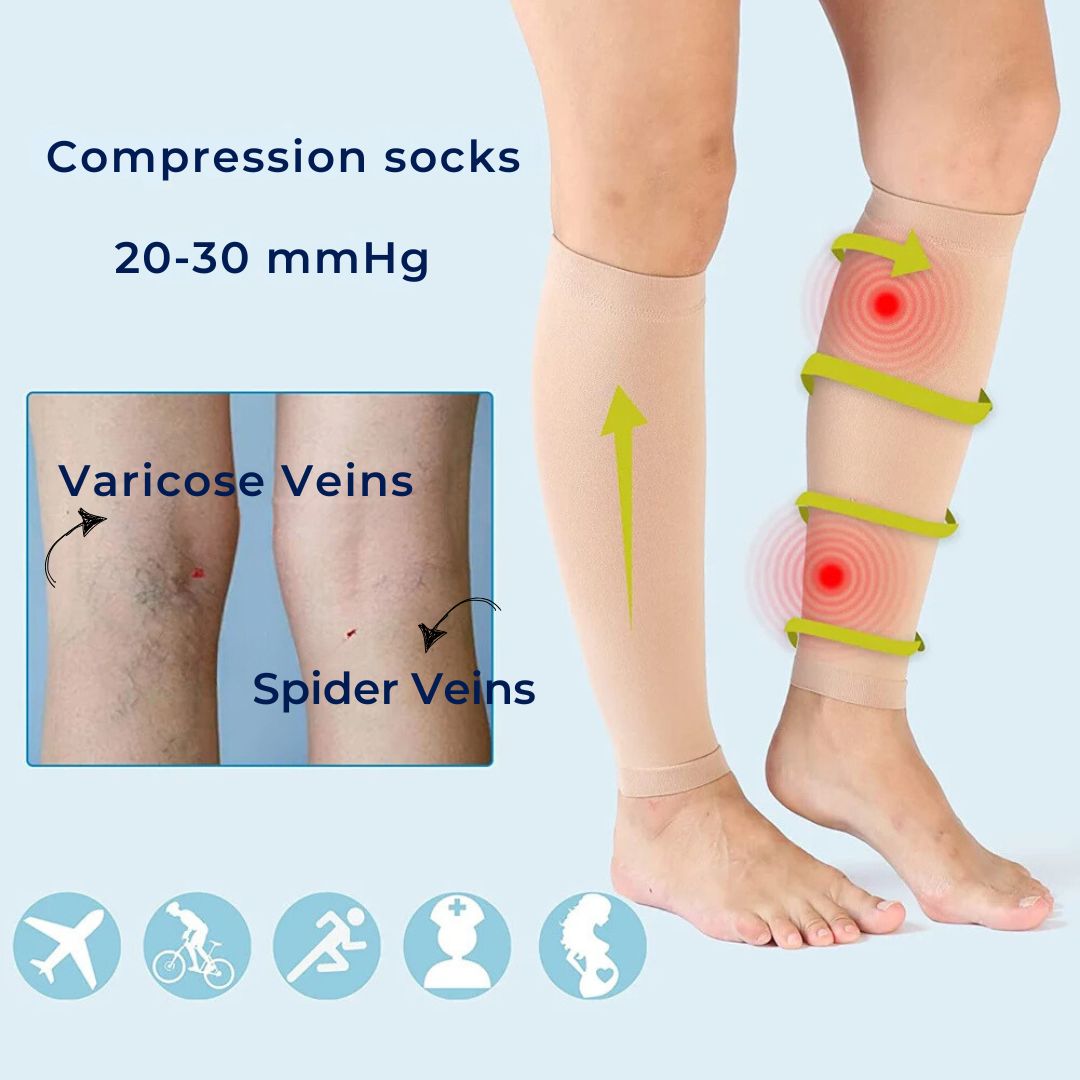 Calf Compression Support Socks - Soft Highly Elastic, Muscle Recovery, view 8