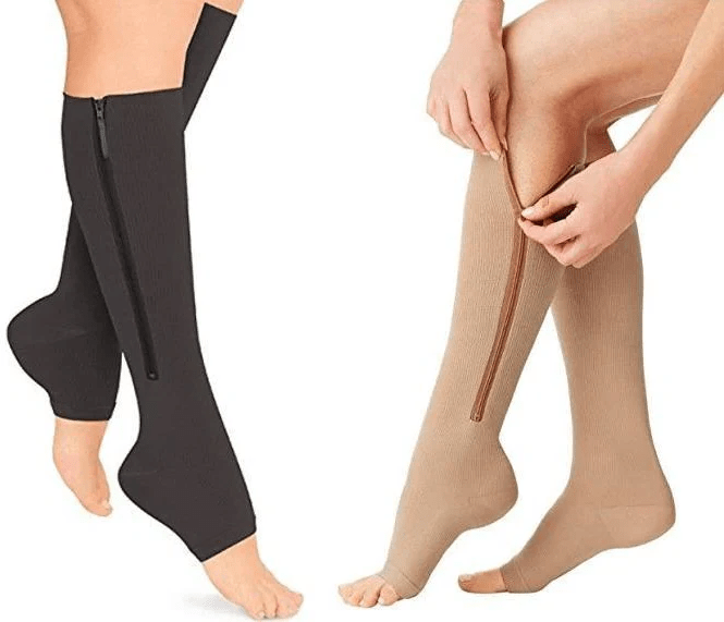 Zipper Compression Socks 20-30 mmHg Open Toe - Breathable, Antibacterial, view 10
