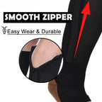 Zipper Compression Socks 20-30 mmHg Open Toe - Breathable, Antibacterial, view 6
