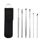 Stainless Steel Ear Wax Remover 6-Piece Cleaning Tool Set - Portable Ear Care, view 3