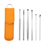 Stainless Steel Ear Wax Remover 6-Piece Cleaning Tool Set - Portable Ear Care, view 5
