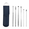 Stainless Steel Ear Wax Remover 6-Piece Cleaning Tool Set - Portable Ear Care