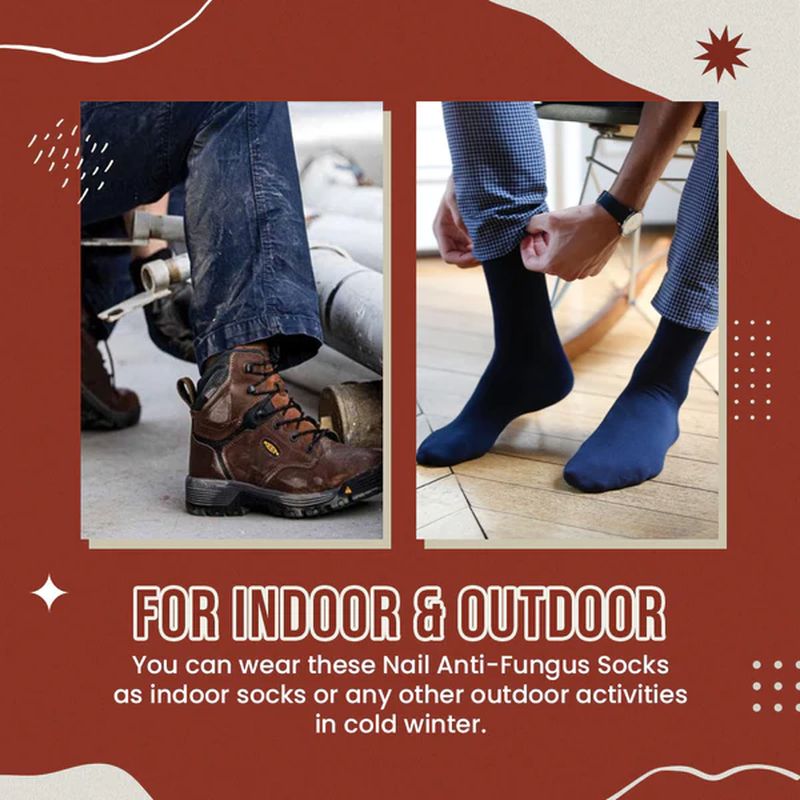 Nail Anti-Fungus Socks for Men and Women - Black, Red, White, view 4