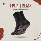 Nail Anti-Fungus Socks for Men and Women - Black, Red, White
