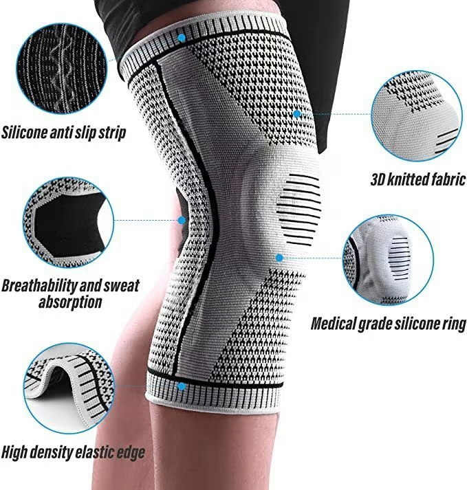 Supportive Knee Compression Bandage - Breathable, Non-Slip Design, view 2
