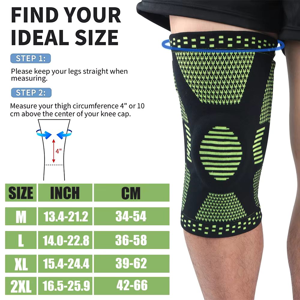Supportive Knee Compression Bandage - Breathable, Non-Slip Design, view 9