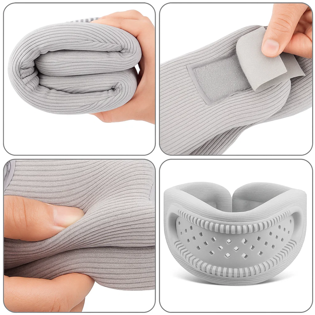 Lightweight Neck Support Brace - Foam Cushioning, Breathable, for Office & Sleep, view 3