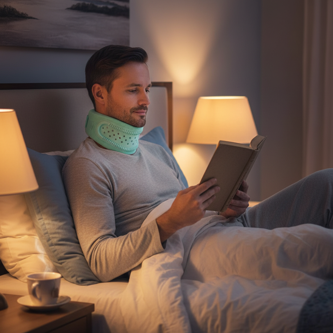 Lightweight Neck Support Brace - Foam Cushioning, Breathable, for Office & Sleep, view 5