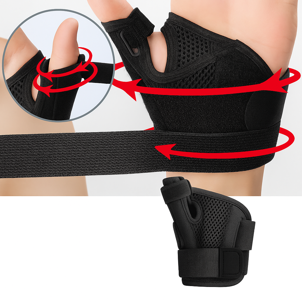 De Quervain’s Tendonitis Wrist Support Brace - Breathable Adjustable Compression, view 5