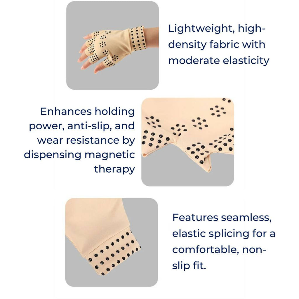 Fingerless Arthritis Gloves for Pain Relief - Magnetic Compression, view 7