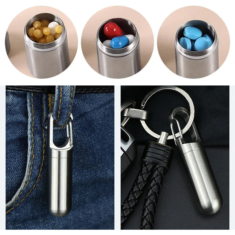 Portable Medication Box Stainless Steel - 4ml, Pure Titanium, 25g, view 11
