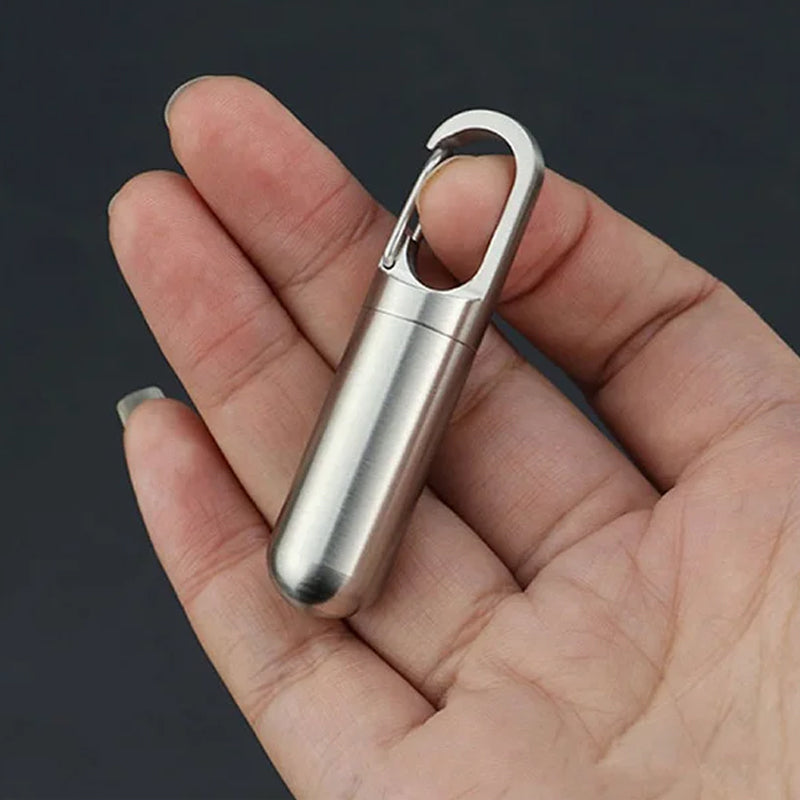 Portable Medication Box Stainless Steel - 4ml, Pure Titanium, 25g, view 15