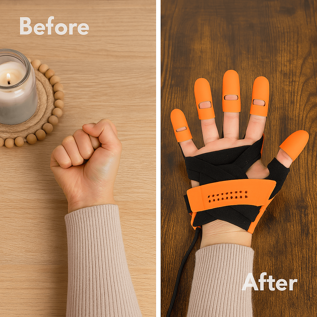 Automatic Hand Trainer Glove for Home Rehabilitation - ABS TPR, Child Size, view 5