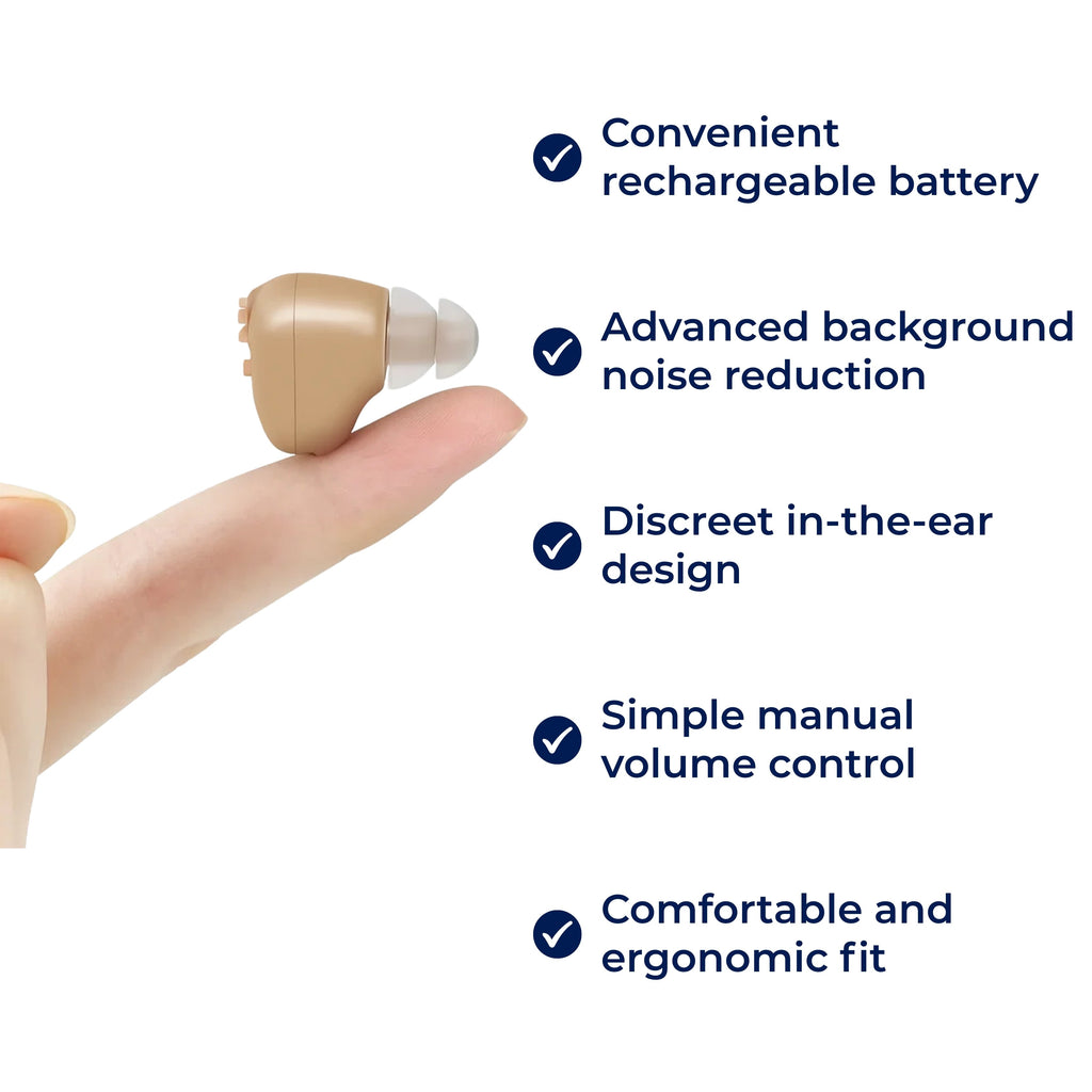 Rechargeable In-the-Ear Hearing Amplifier for Seniors - Noise Reduction, view 7