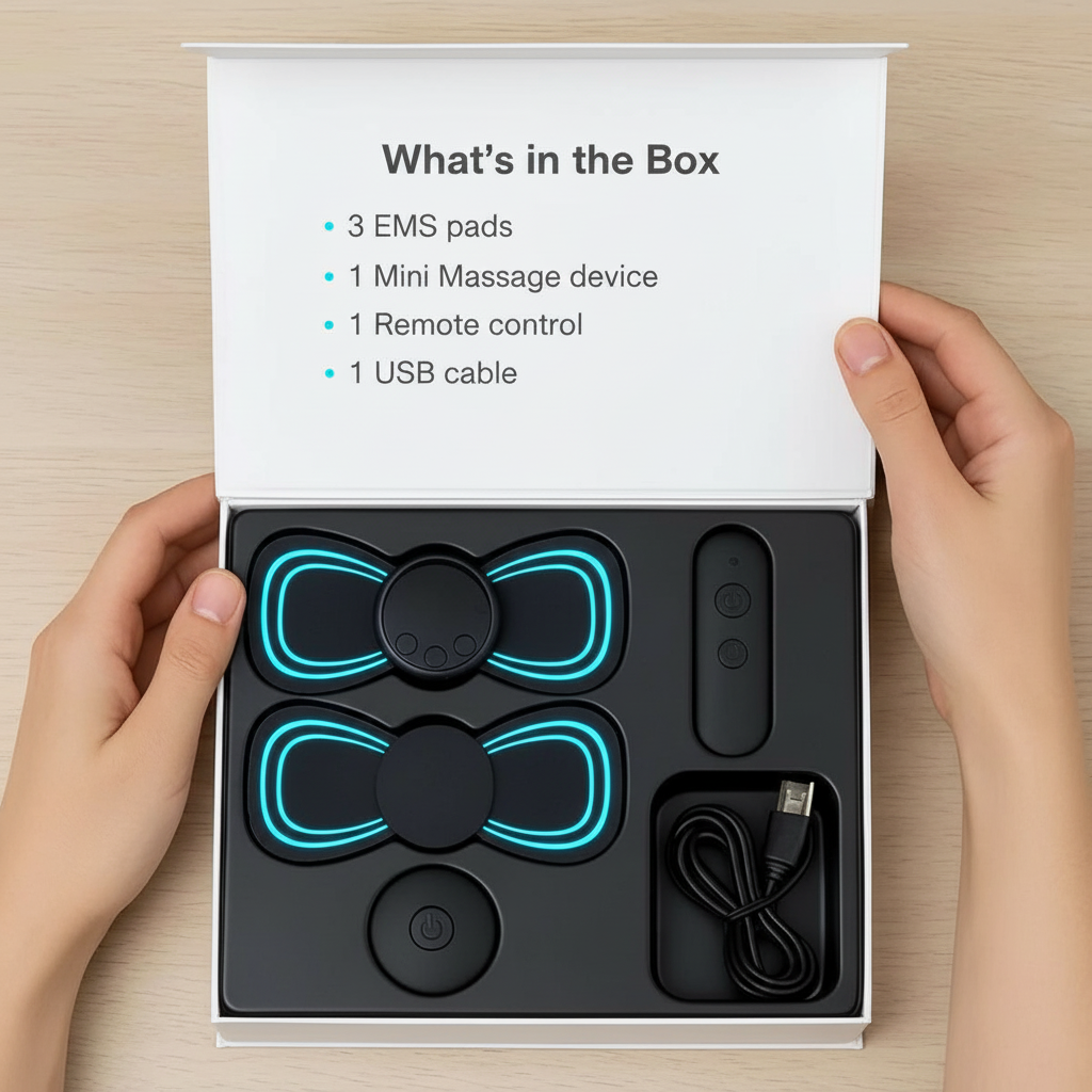 Sciatica and Lower Back Pain Relief EMS Massage Pad - Portable, USB Charging, view 8