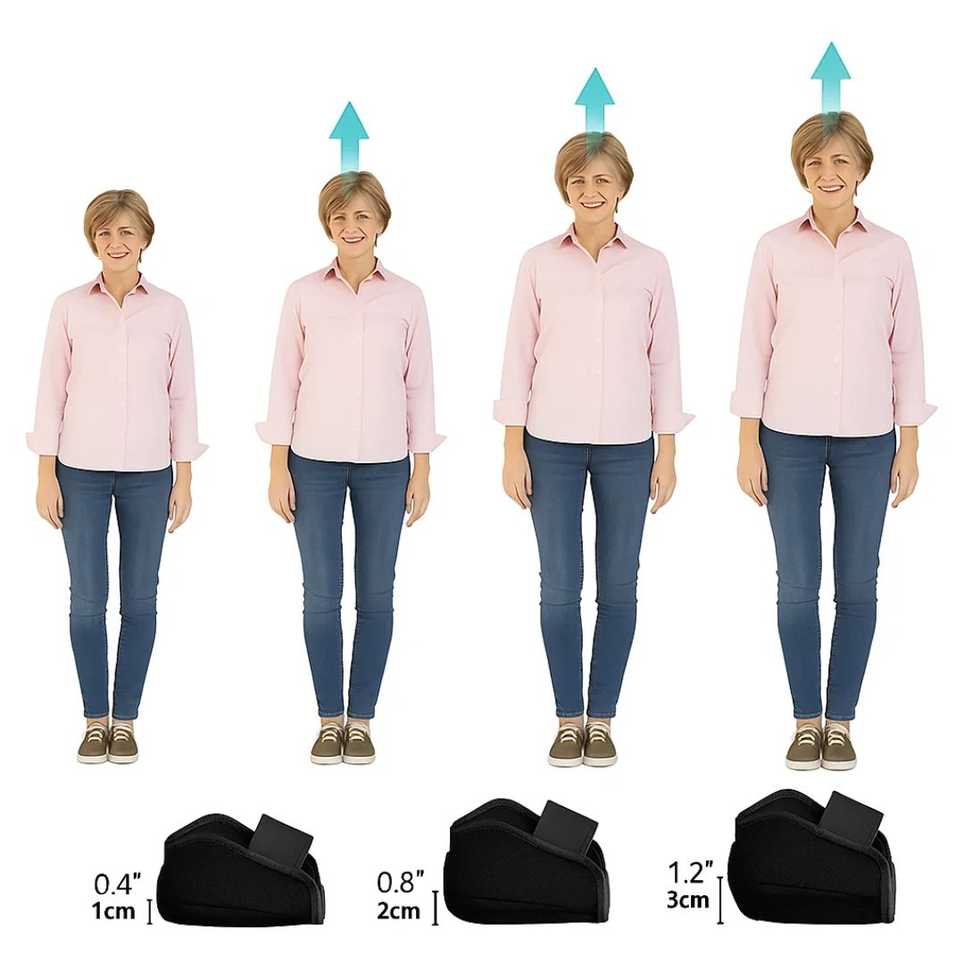 Heel Lift Insoles for Height Increase and Pain Relief - Everyday Comfort